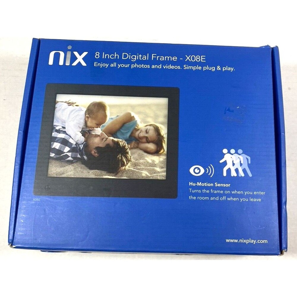 Nix 8" Digital Frame X08E Hu-Motion Sensor, Plays Photos & 720p HD Videos